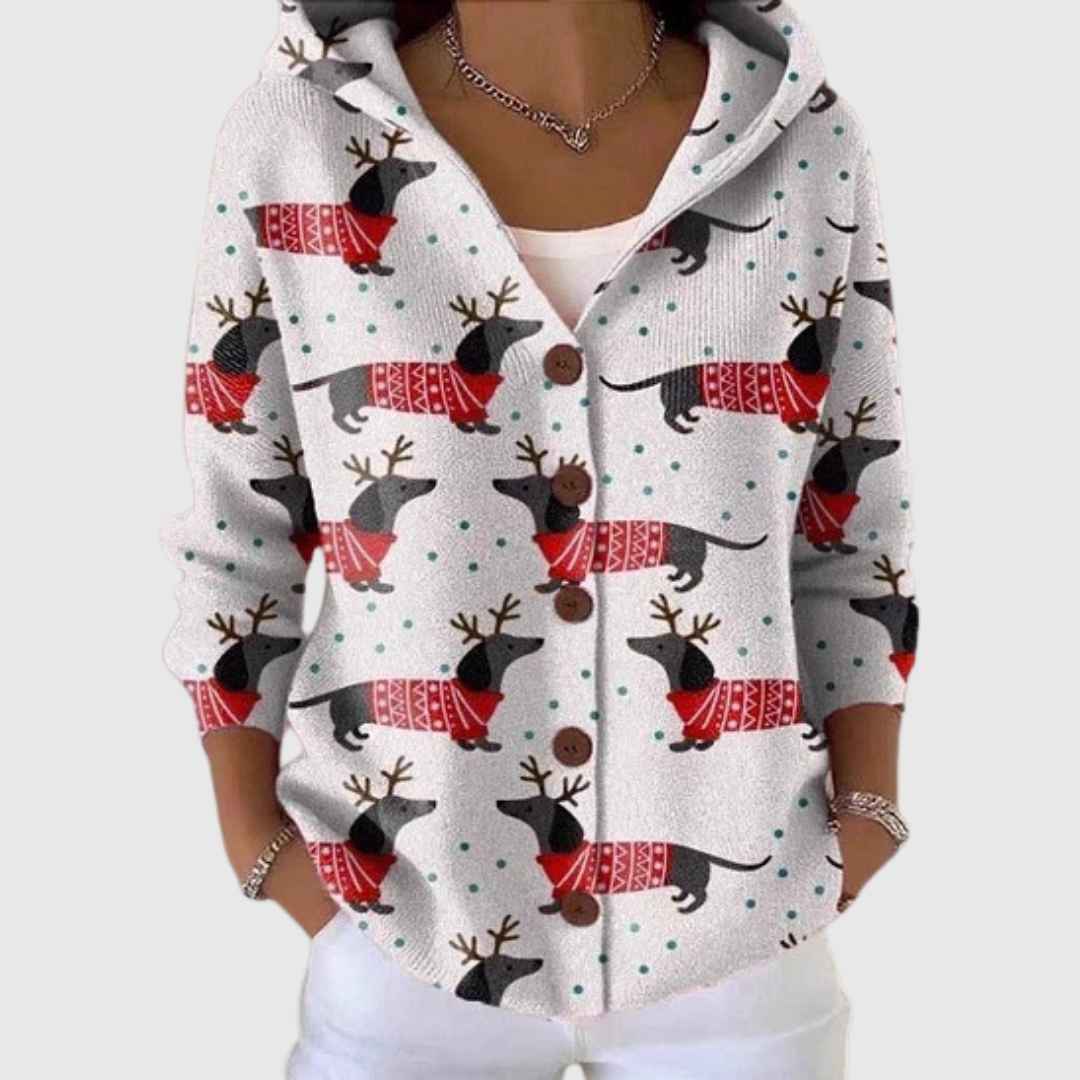 Pauline | Veste en maille à capuche