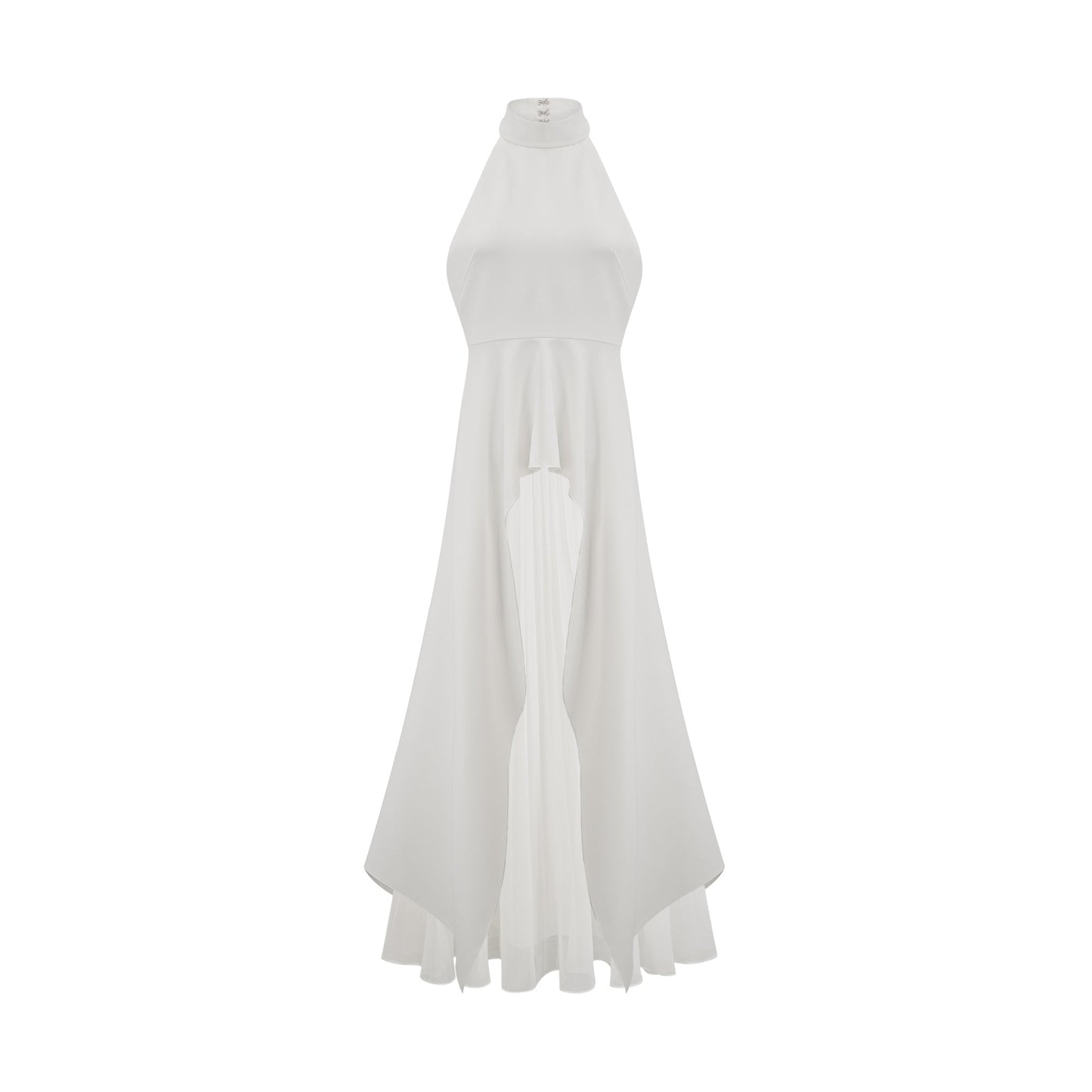 Vestido Largo Con Cuello Halter Inés