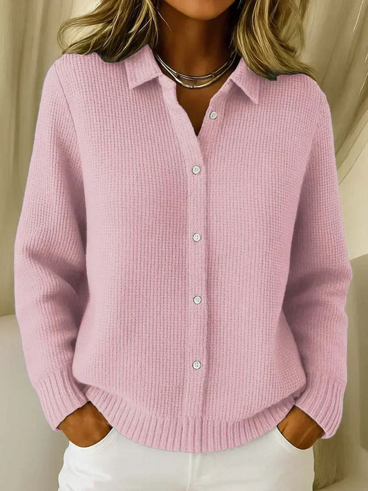 Camille™ | Gilet en maille texturée à boutons