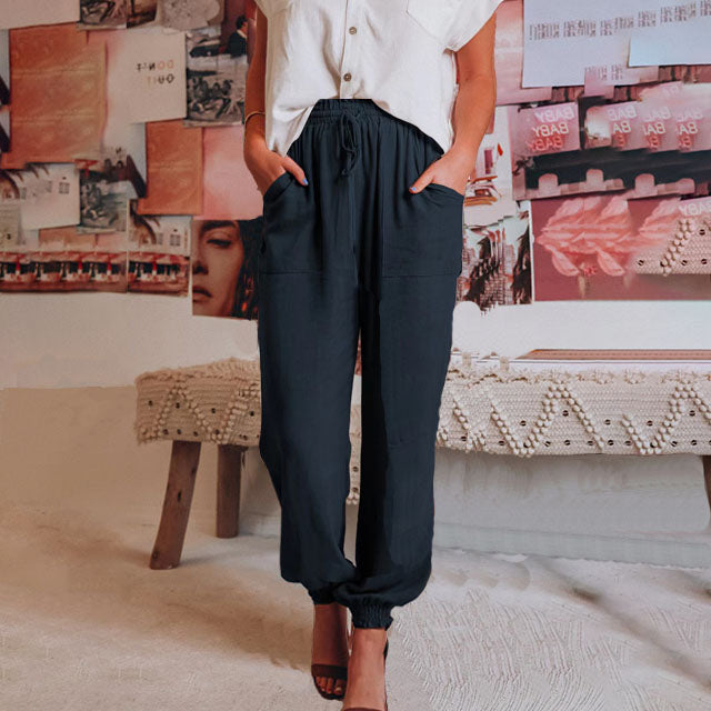 Kaeli – Pantalones Elegantes con Cordón