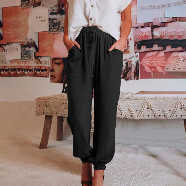 Kaeli – Pantalones Elegantes con Cordón