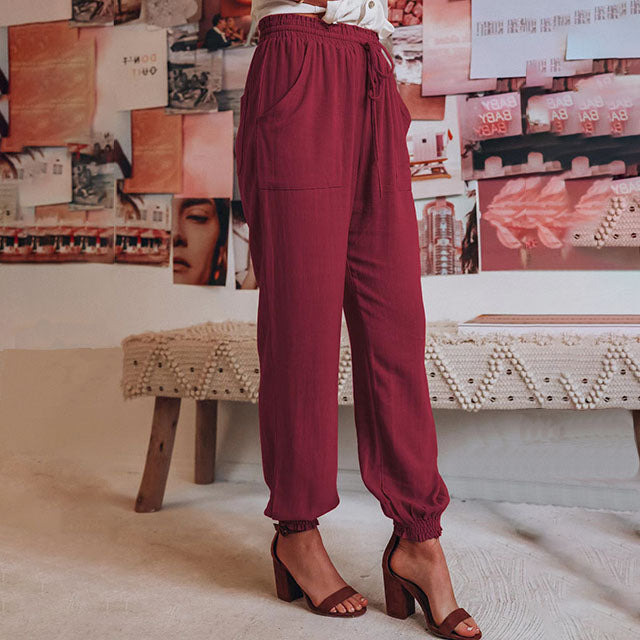Kaeli – Pantalones Elegantes con Cordón