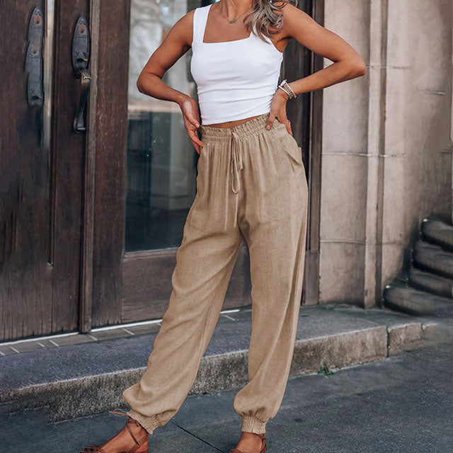 Kaeli – Pantalones Elegantes con Cordón