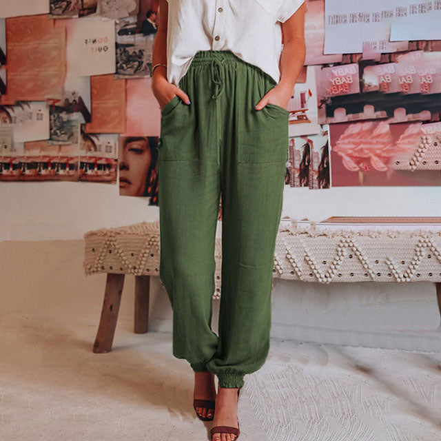 Kaeli – Pantalones Elegantes con Cordón