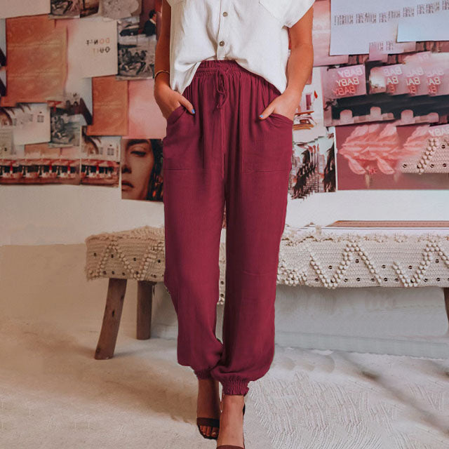 Kaeli – Pantalones Elegantes con Cordón