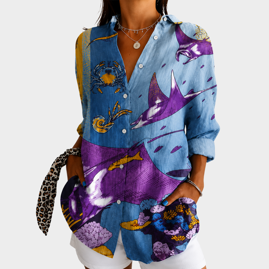 Blusa artística Ocean Dreams