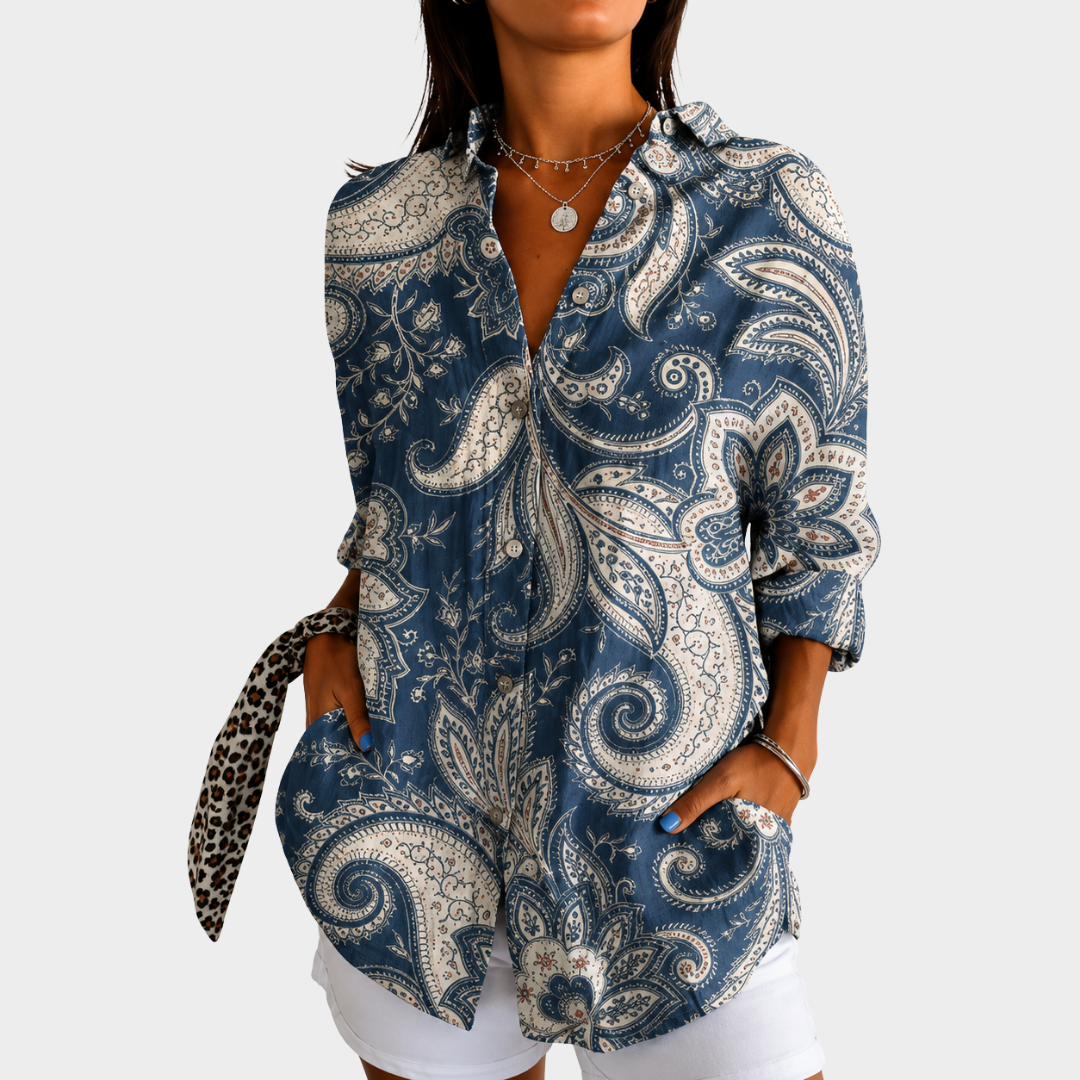 Blusa Grace Paisley de estilo costero