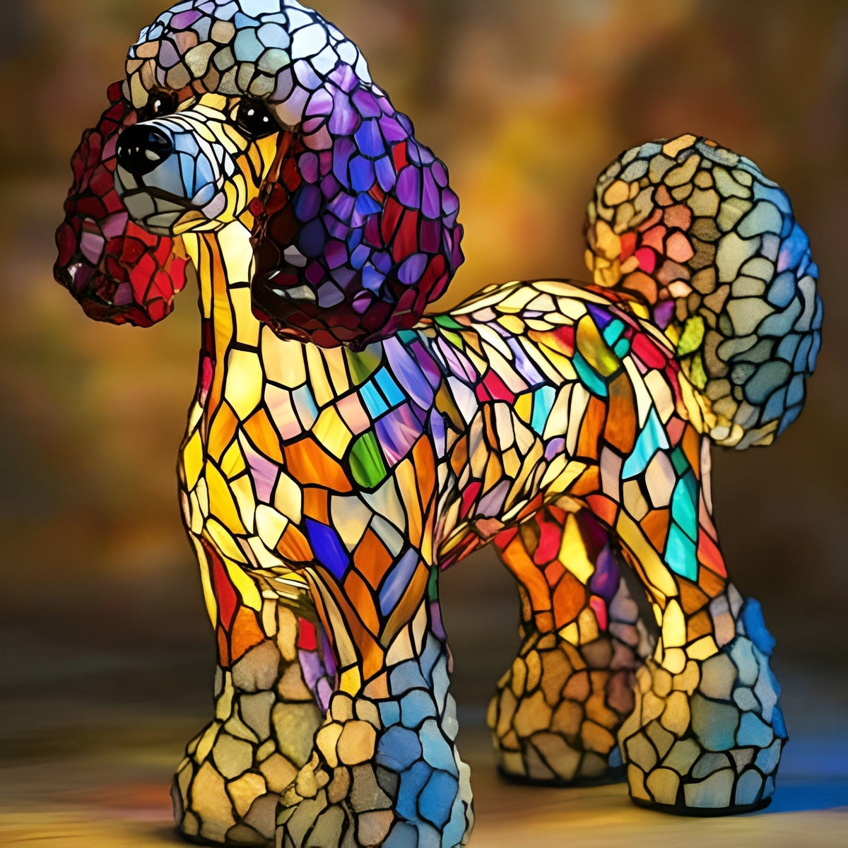 Lampe élégante en forme de caniche