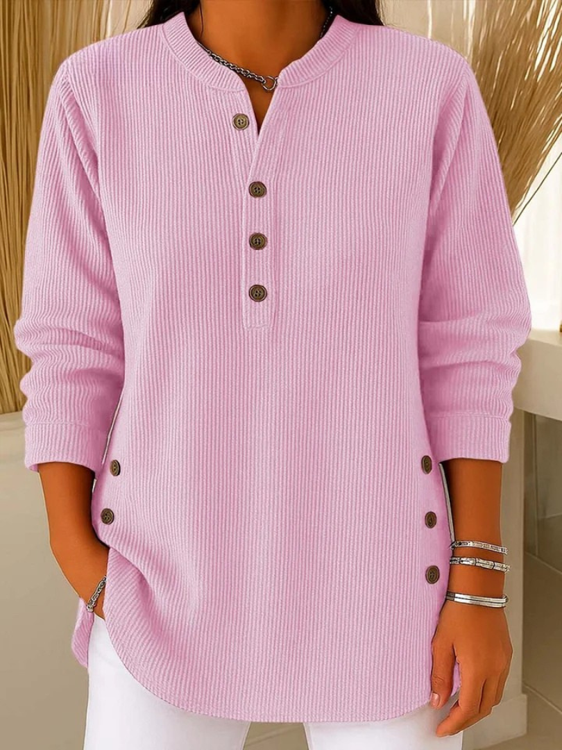 SOPHIE™ | Túnica tipo Henley con botones