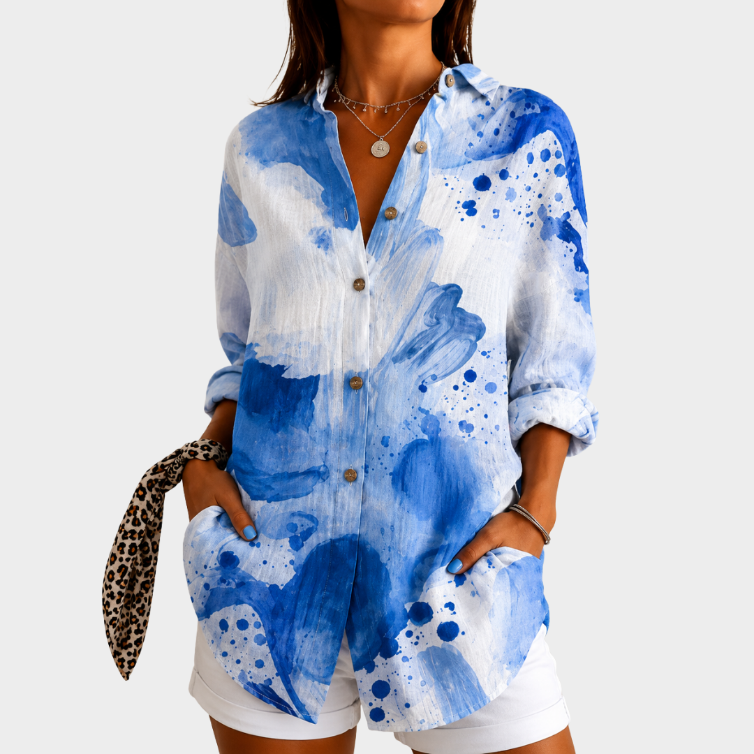 Blusa Brisa de Acuarela Costera