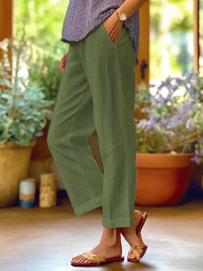 Valentina | Pantalones de lino para mujer de verano
