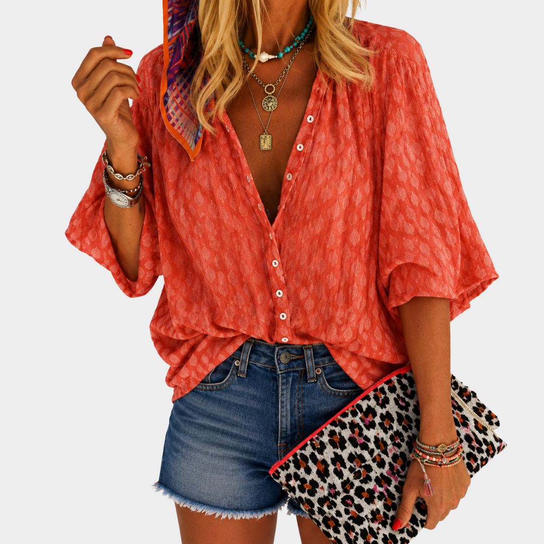Blusa de botones Coral Brisa