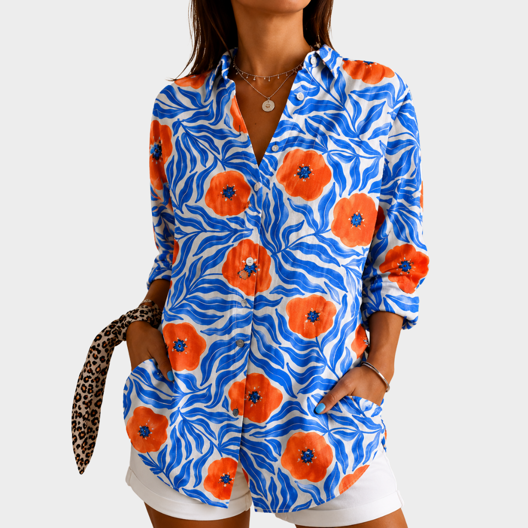 Camiseta con mensaje Coastal Bloom
