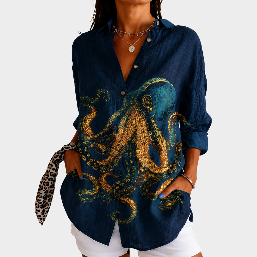 Blusa llamativa de Tesoro Oceánico