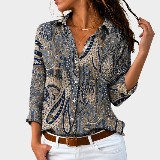Blouse au charme intemporel avec imprimé cachemire