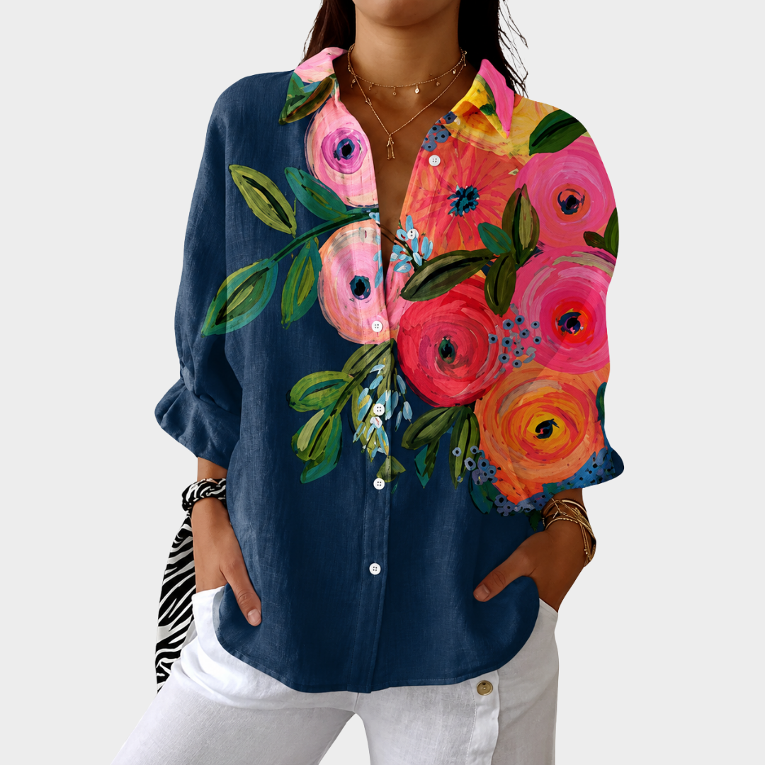 Blusa estampada, ligera y colorida
