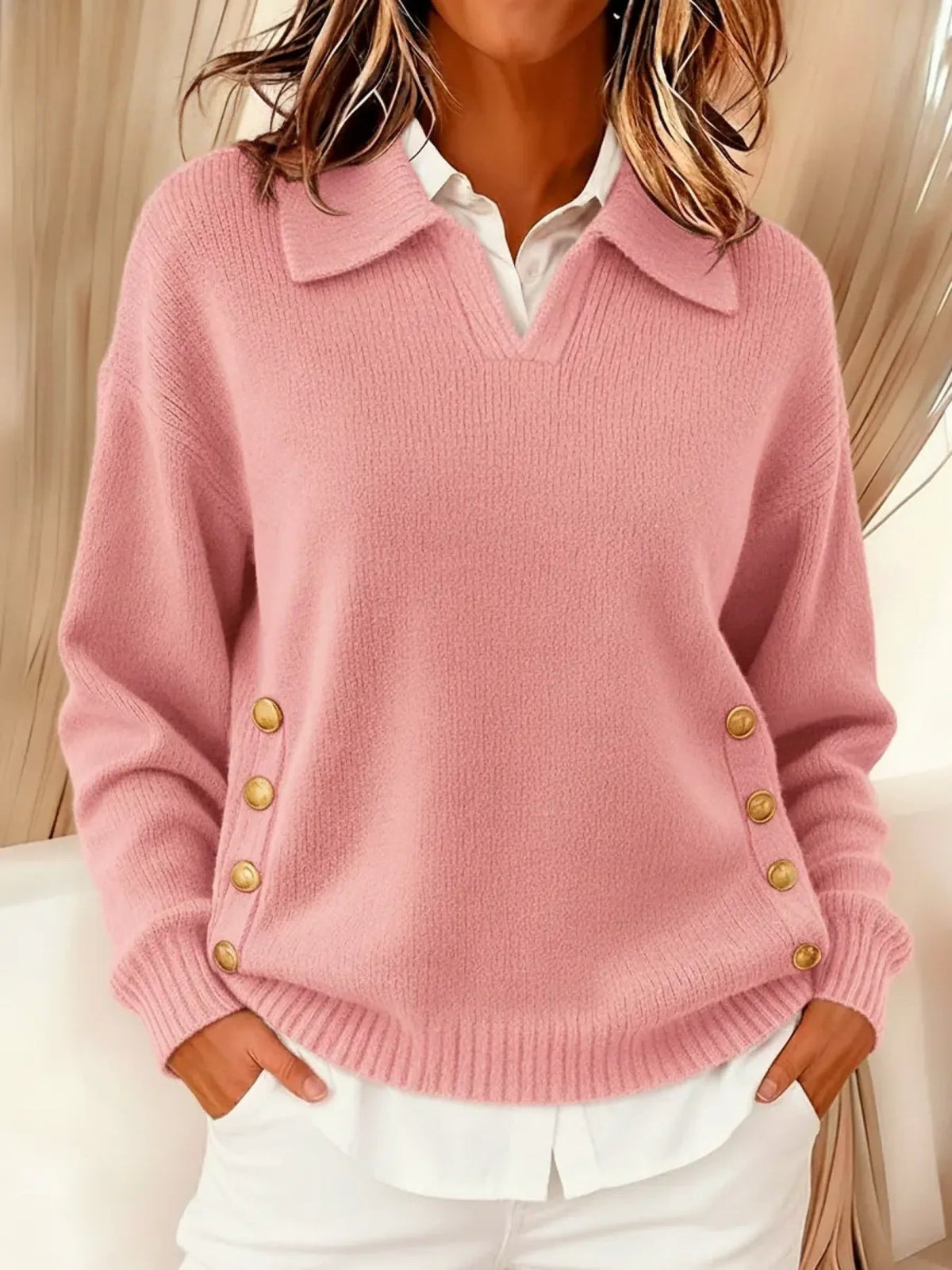 ÉLODIE™ | Jersey de cuello en V con cuello