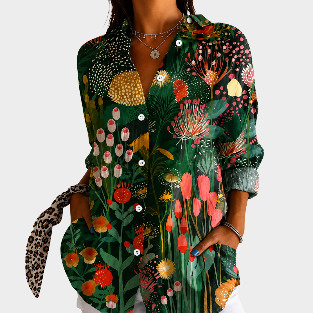 Blusa llamativa Jardín de Medianoche