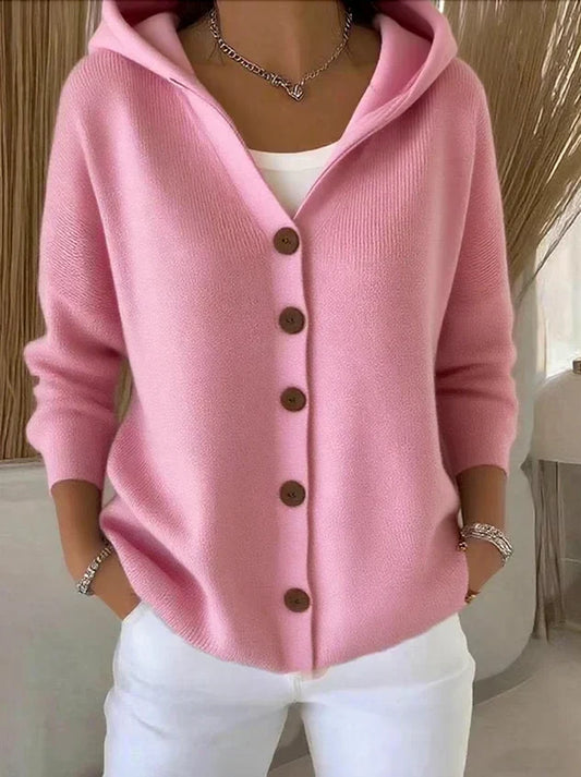MARGOT™ | Cardigan en maille avec capuche et boutons