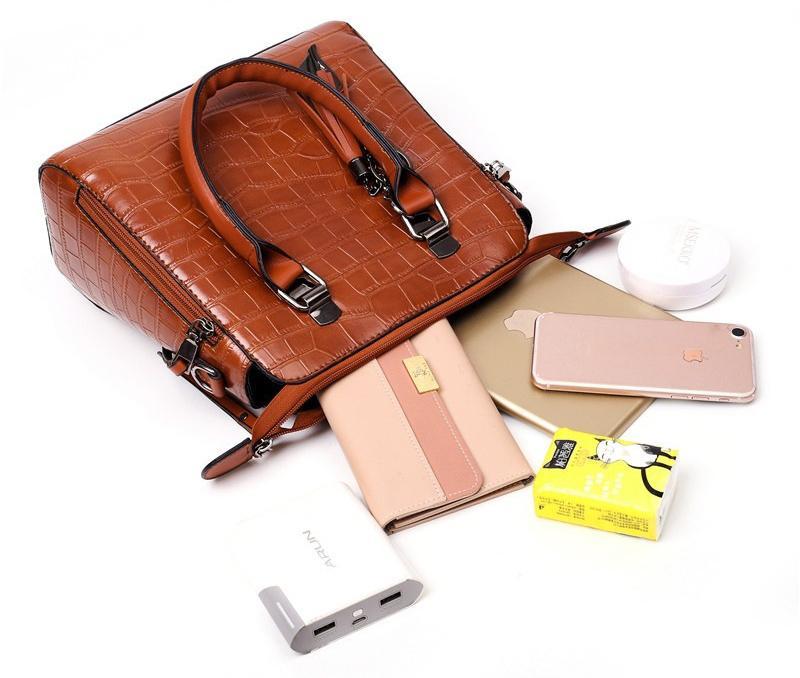 Elvira - Juego de 4 Bolsas de Cocodrilo