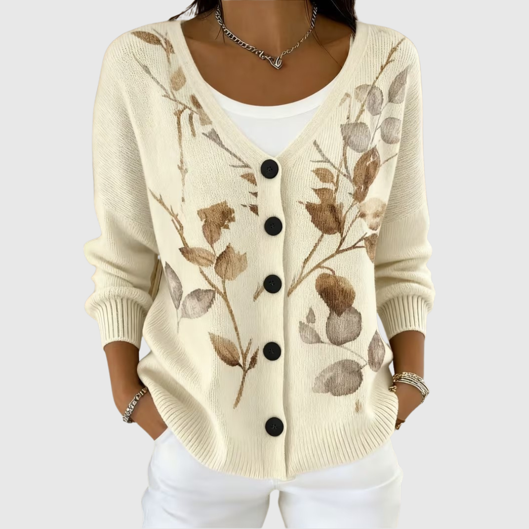 Julie — Gilet en maille boutonné