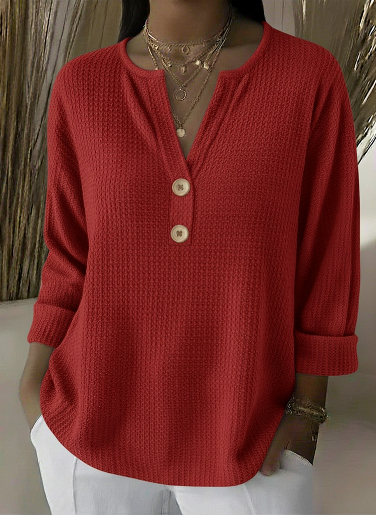 NOÉMIE™ | Top Henley con botones