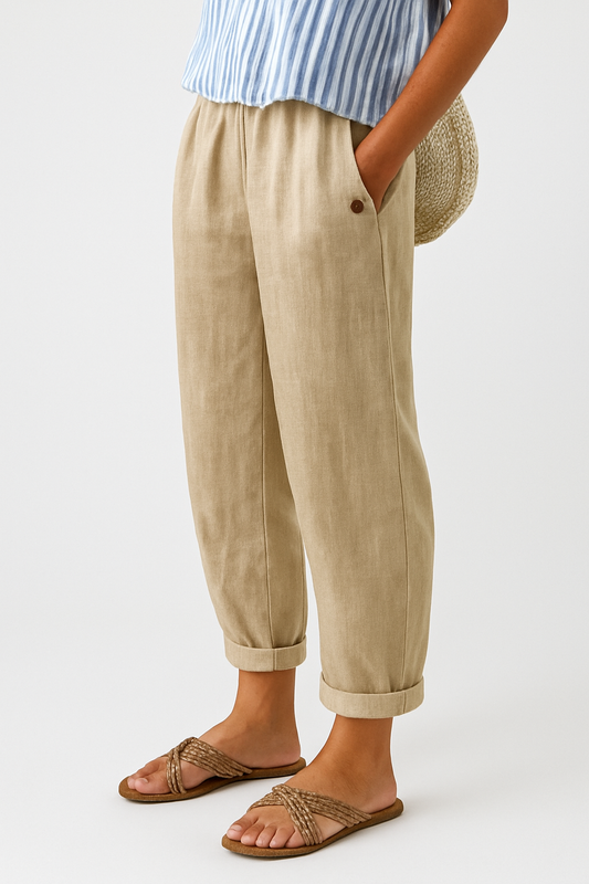 Bellucci Milano | Pantalons Fuseau en Lin Mélangé pour Femmes