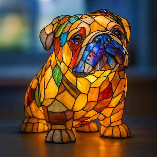 Noiraud – Lampe magique pour chiens en verre coloré