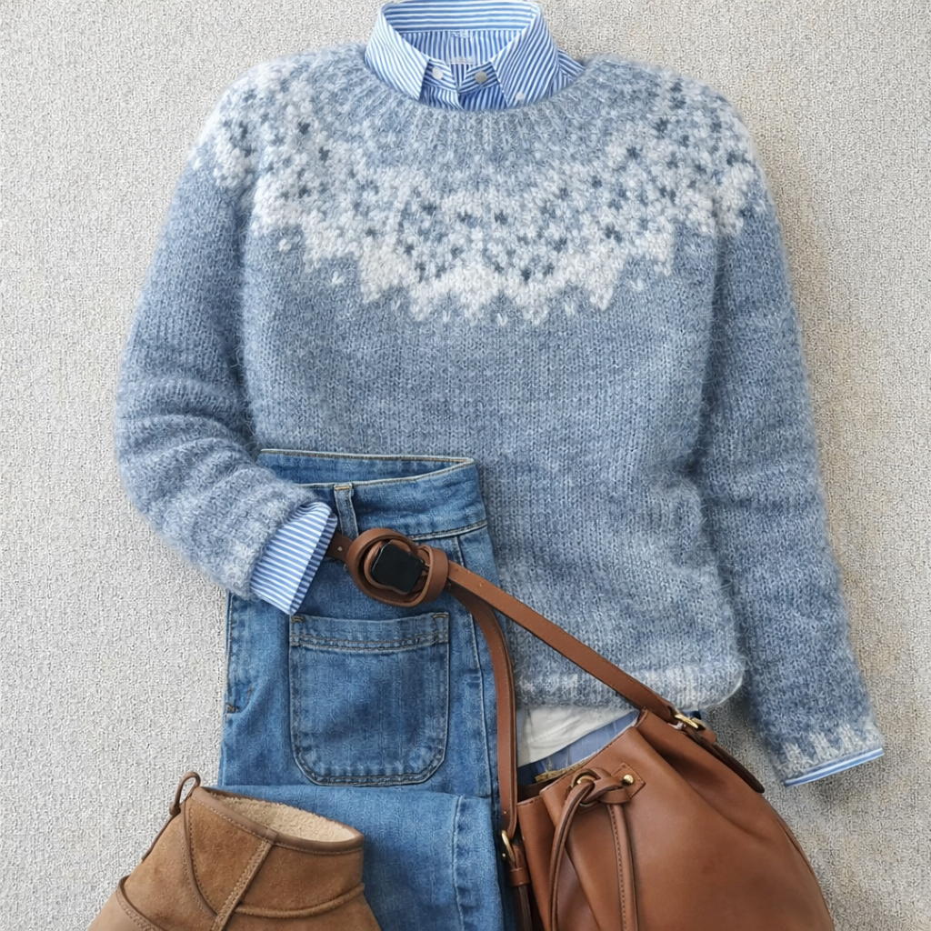 Sarah | Pull en Maille Nordique Traditionnel