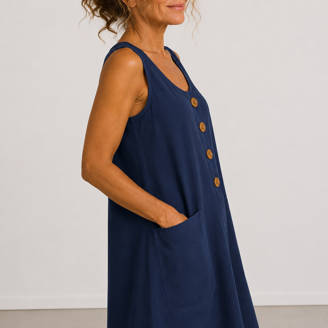 Maud - Vestido de algodón y lino
