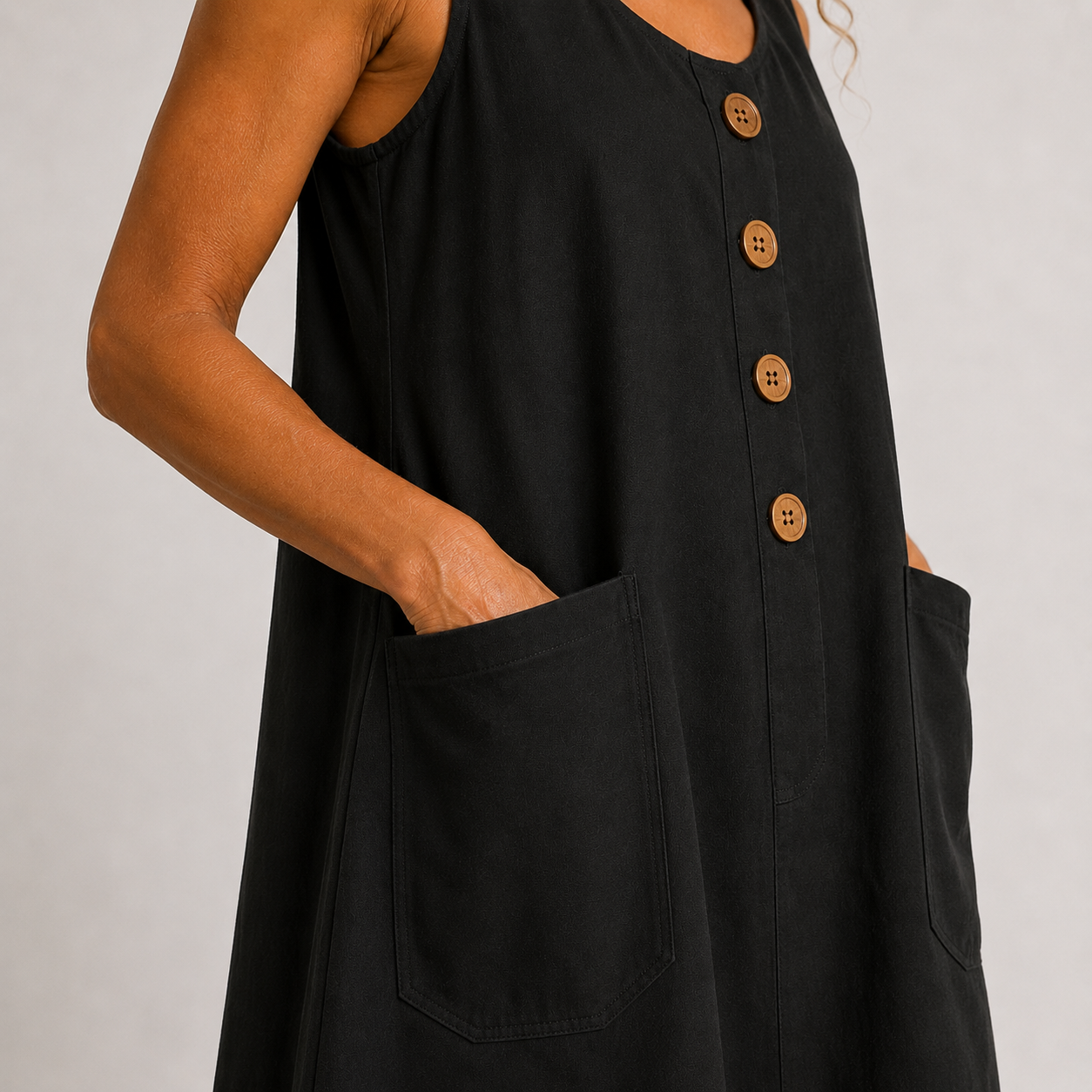 Maud - Vestido de algodón y lino