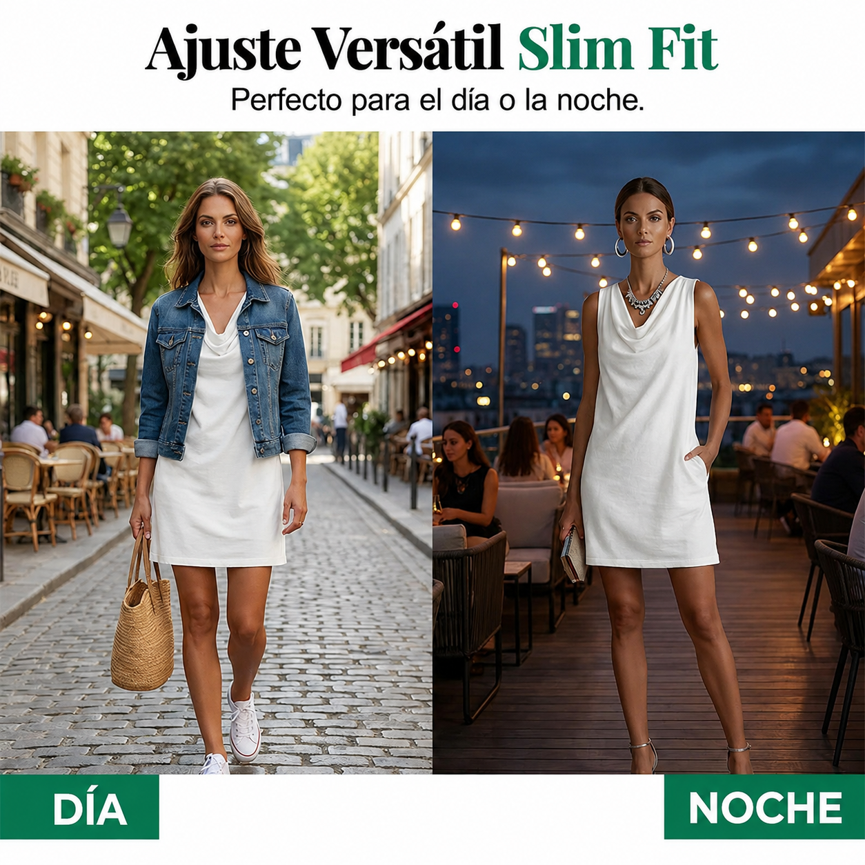 👗 ¡50 % de descuento ahora! ⏰ Elegante vestido entallado con cuello drapeado – Sin mangas, con bolsillos laterales y muy versátil – Caída favorecedora, perfecto para el trabajo o salidas nocturnas – Cómodo y chic ✨🌸