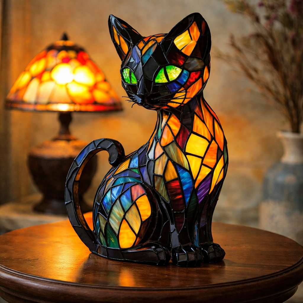 Lampe chat Emeralda