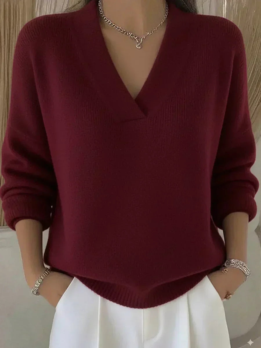 LOUISE™ | Jersey ample à col en V