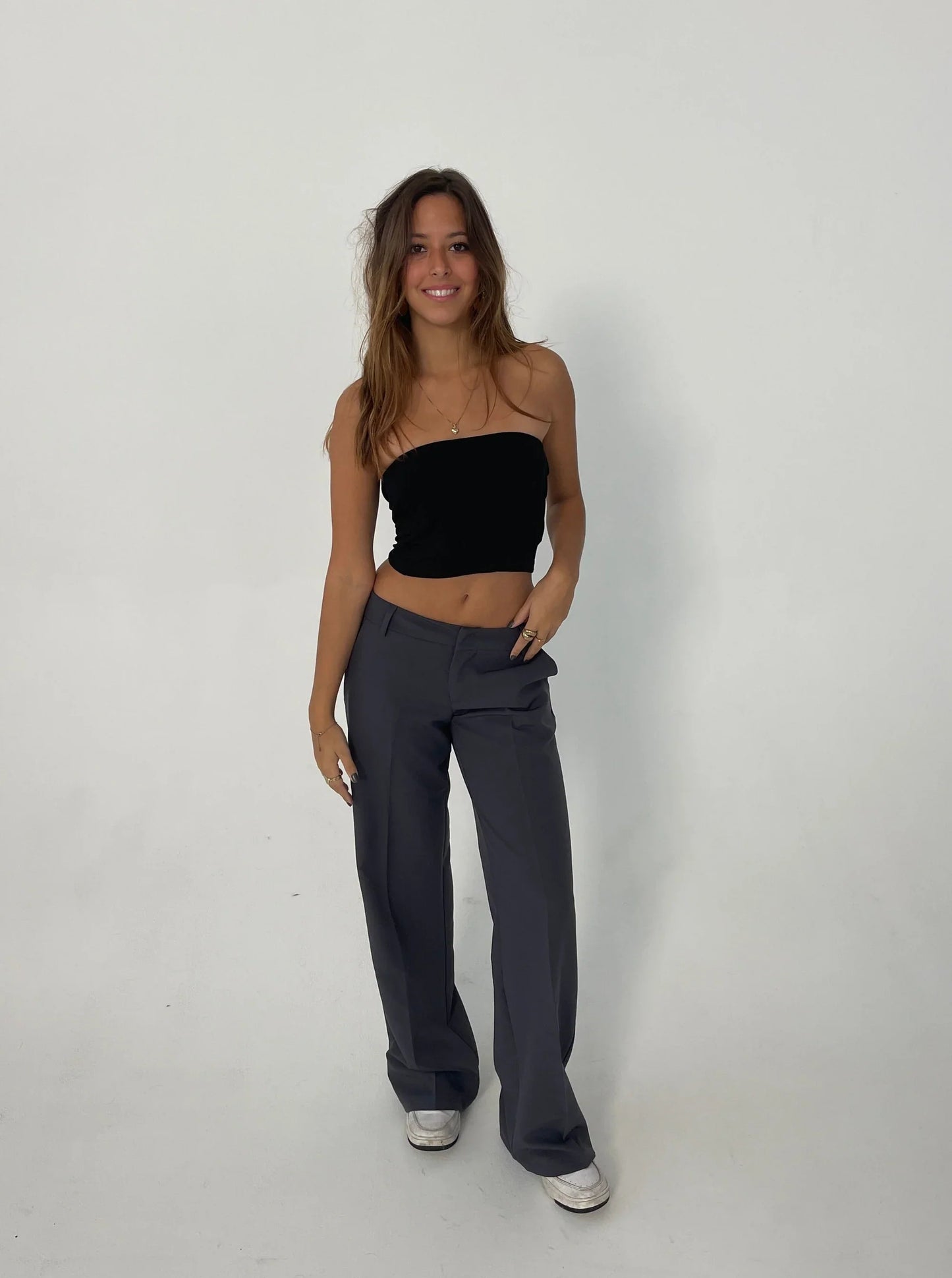 Pantalón De Pinzas Romane