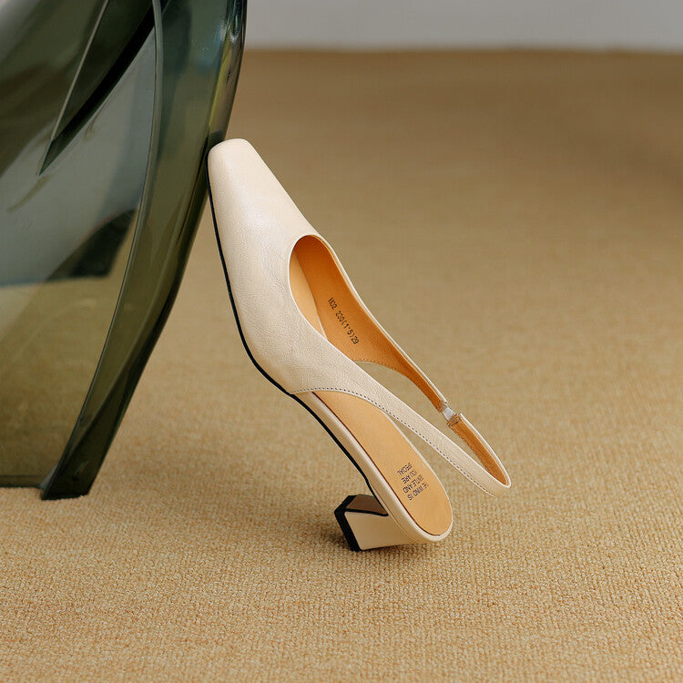 Ersa | Escarpins Slingback en Cuir