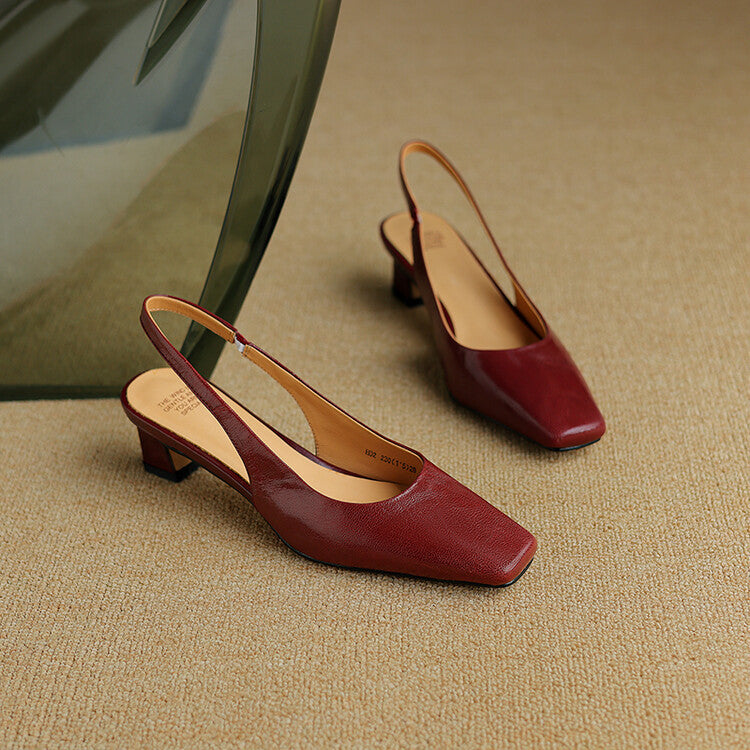 Ersa | Escarpins Slingback en Cuir