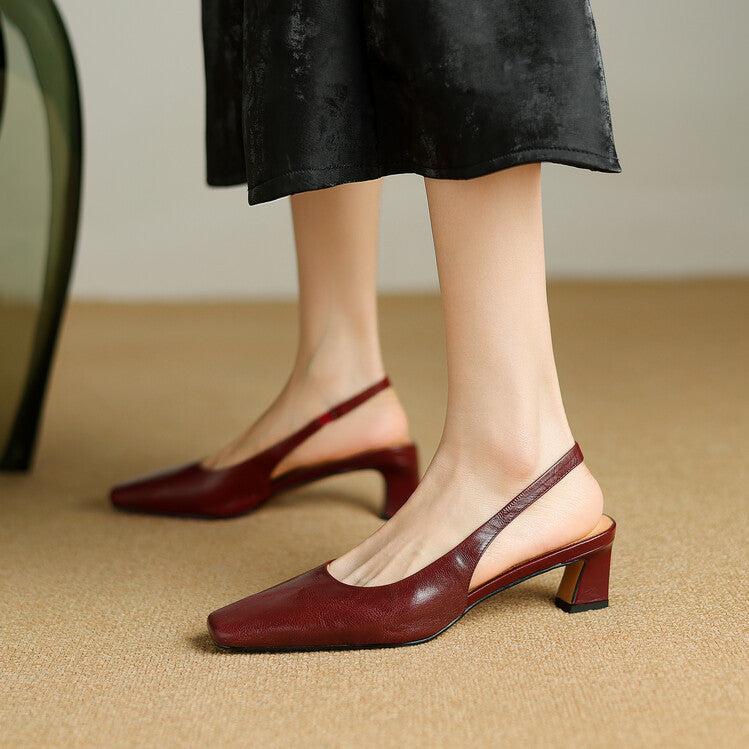 Ersa | Escarpins Slingback en Cuir