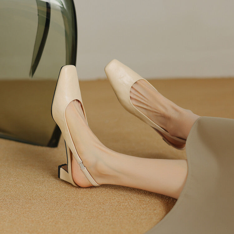Ersa | Escarpins Slingback en Cuir