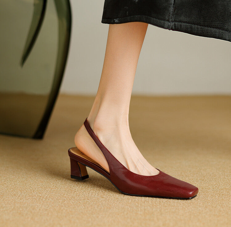 Ersa | Escarpins Slingback en Cuir