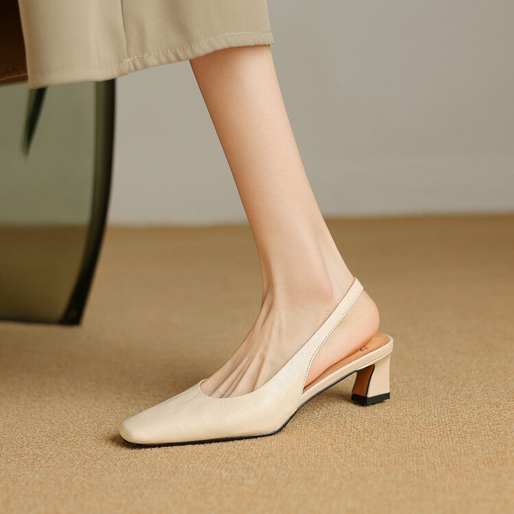 Ersa | Escarpins Slingback en Cuir