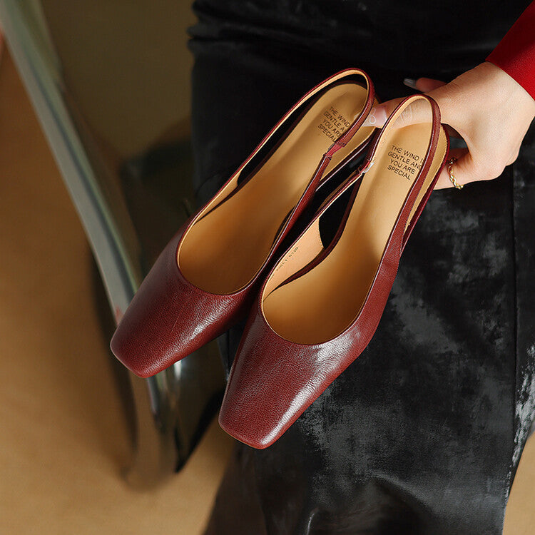 Ersa | Escarpins Slingback en Cuir