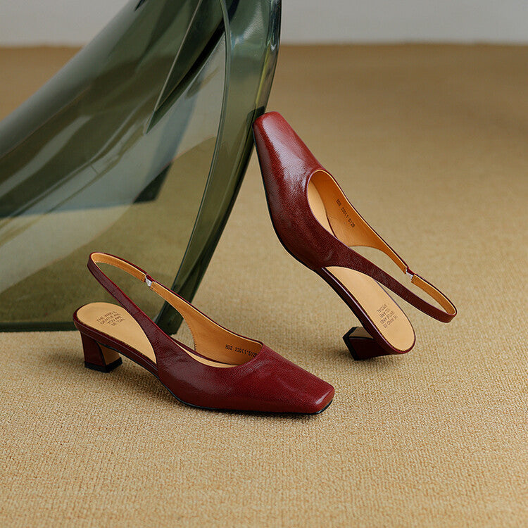 Ersa | Escarpins Slingback en Cuir