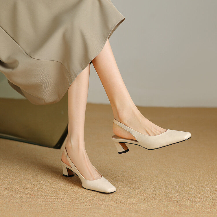 Ersa | Escarpins Slingback en Cuir