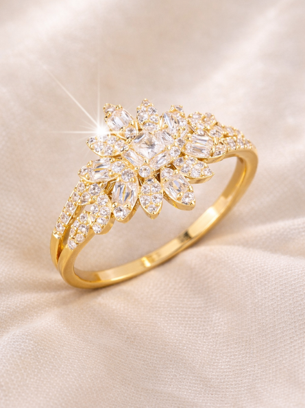 Ophelia – Anillo de estilo corona elegante con brillo refinado
