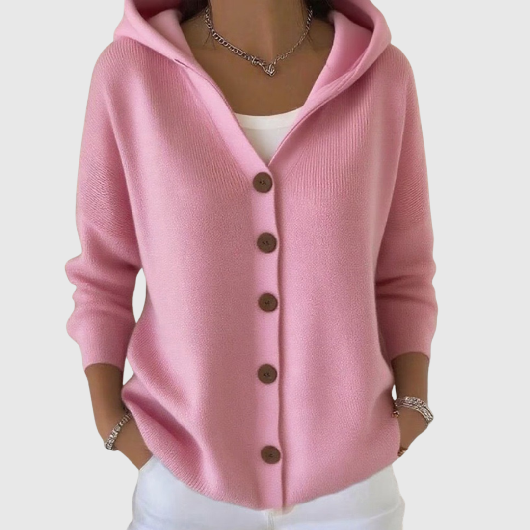 Alice — Cardigan en maille à capuche