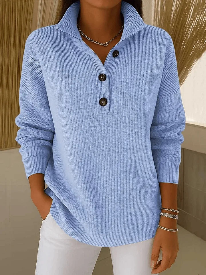 LÉA™ | Jersey polo con cuello en V