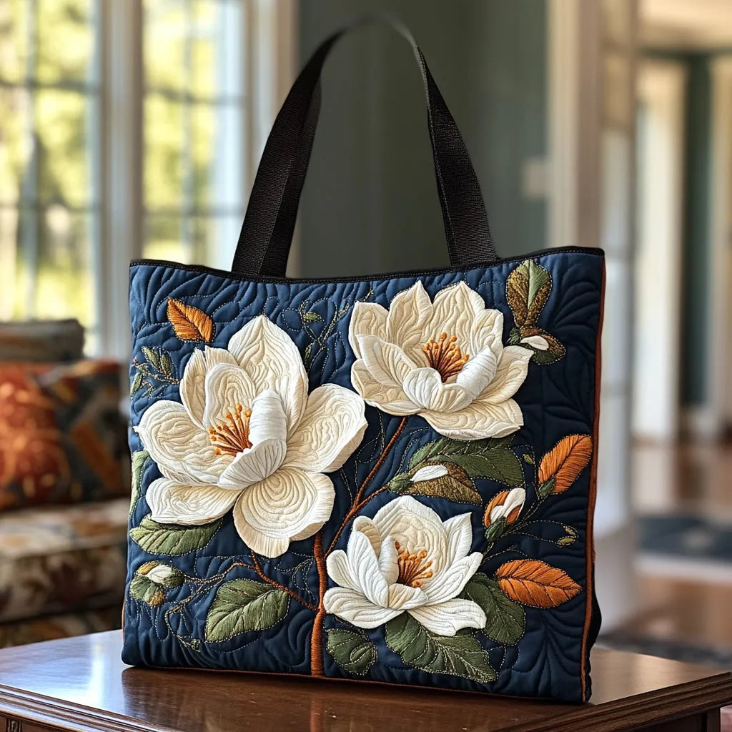 Sac cabas matelassé - Magnolia délicate