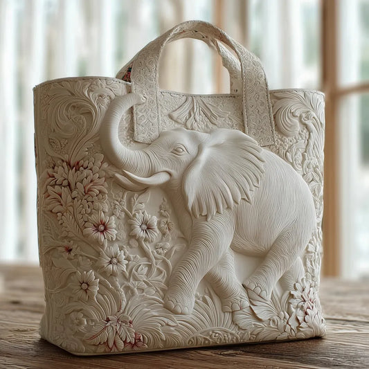 Sac cabas matelassé - Éléphant