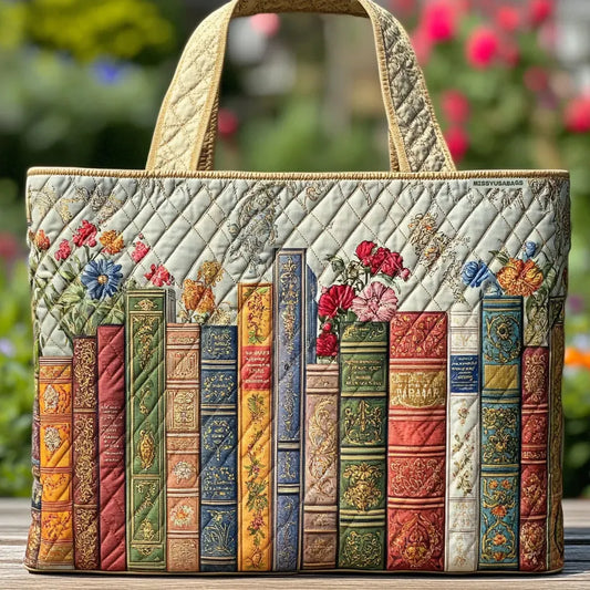 Sac cabas matelassé - Bibliothèque enchantée